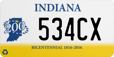 IN license plate 534CX