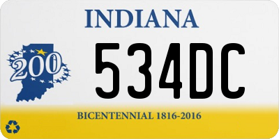 IN license plate 534DC