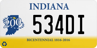 IN license plate 534DI