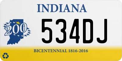 IN license plate 534DJ