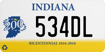 IN license plate 534DL