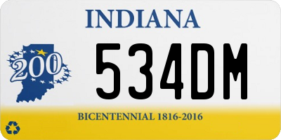 IN license plate 534DM