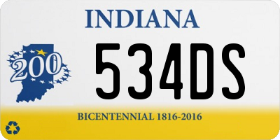 IN license plate 534DS