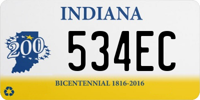 IN license plate 534EC