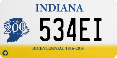 IN license plate 534EI