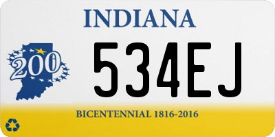 IN license plate 534EJ