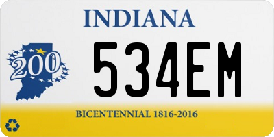 IN license plate 534EM