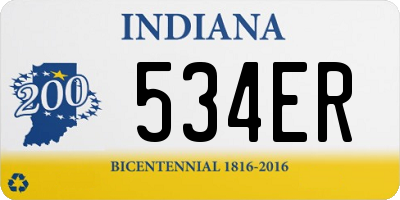 IN license plate 534ER