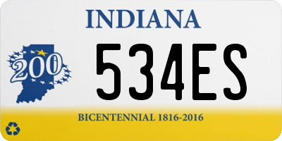 IN license plate 534ES