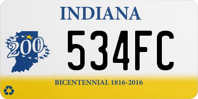 IN license plate 534FC