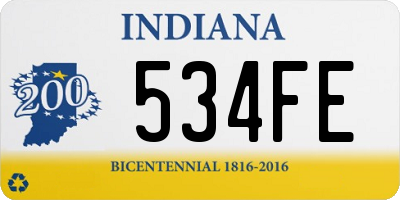 IN license plate 534FE