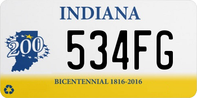 IN license plate 534FG
