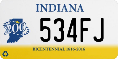 IN license plate 534FJ