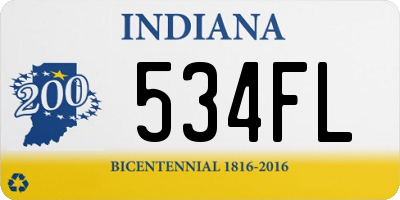 IN license plate 534FL