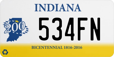 IN license plate 534FN