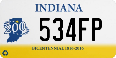 IN license plate 534FP