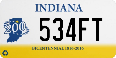 IN license plate 534FT
