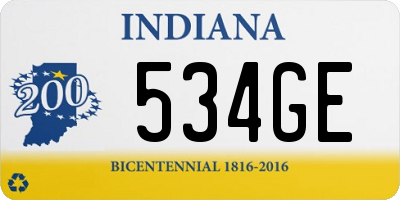 IN license plate 534GE