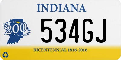 IN license plate 534GJ