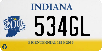 IN license plate 534GL