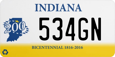 IN license plate 534GN