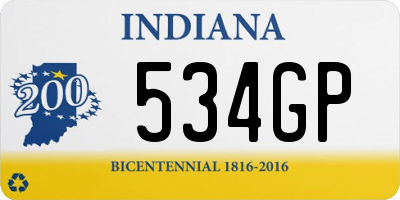 IN license plate 534GP