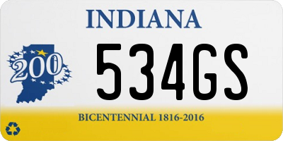 IN license plate 534GS