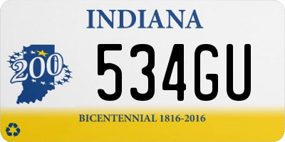 IN license plate 534GU