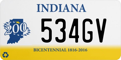 IN license plate 534GV