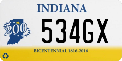 IN license plate 534GX