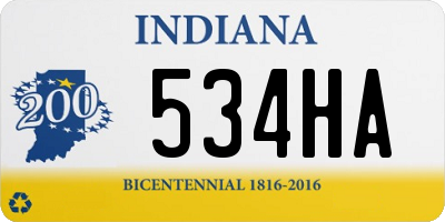 IN license plate 534HA