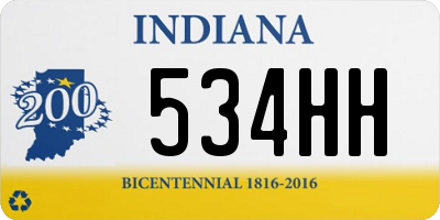 IN license plate 534HH