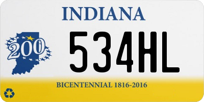 IN license plate 534HL