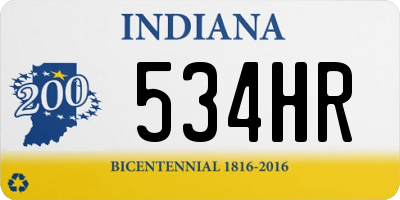 IN license plate 534HR