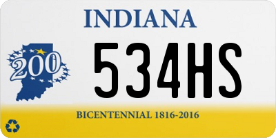 IN license plate 534HS