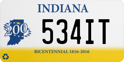 IN license plate 534IT