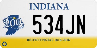 IN license plate 534JN