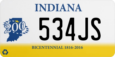 IN license plate 534JS