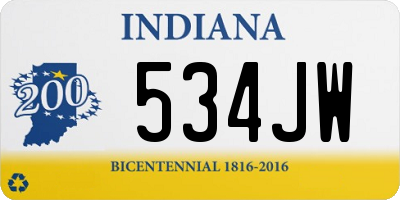 IN license plate 534JW