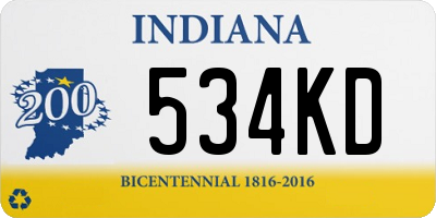 IN license plate 534KD