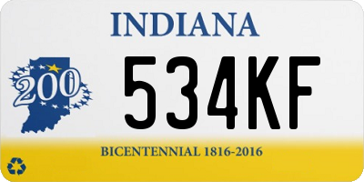 IN license plate 534KF