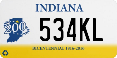 IN license plate 534KL