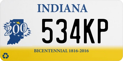 IN license plate 534KP