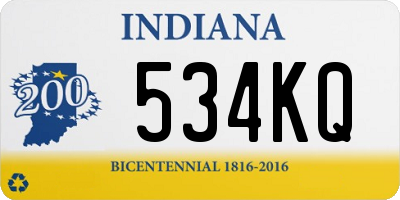 IN license plate 534KQ