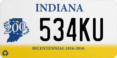 IN license plate 534KU