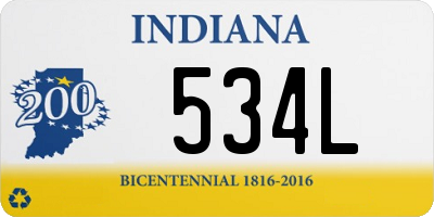 IN license plate 534L