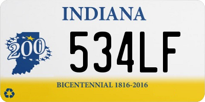 IN license plate 534LF