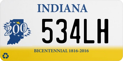 IN license plate 534LH