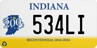 IN license plate 534LI