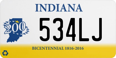 IN license plate 534LJ